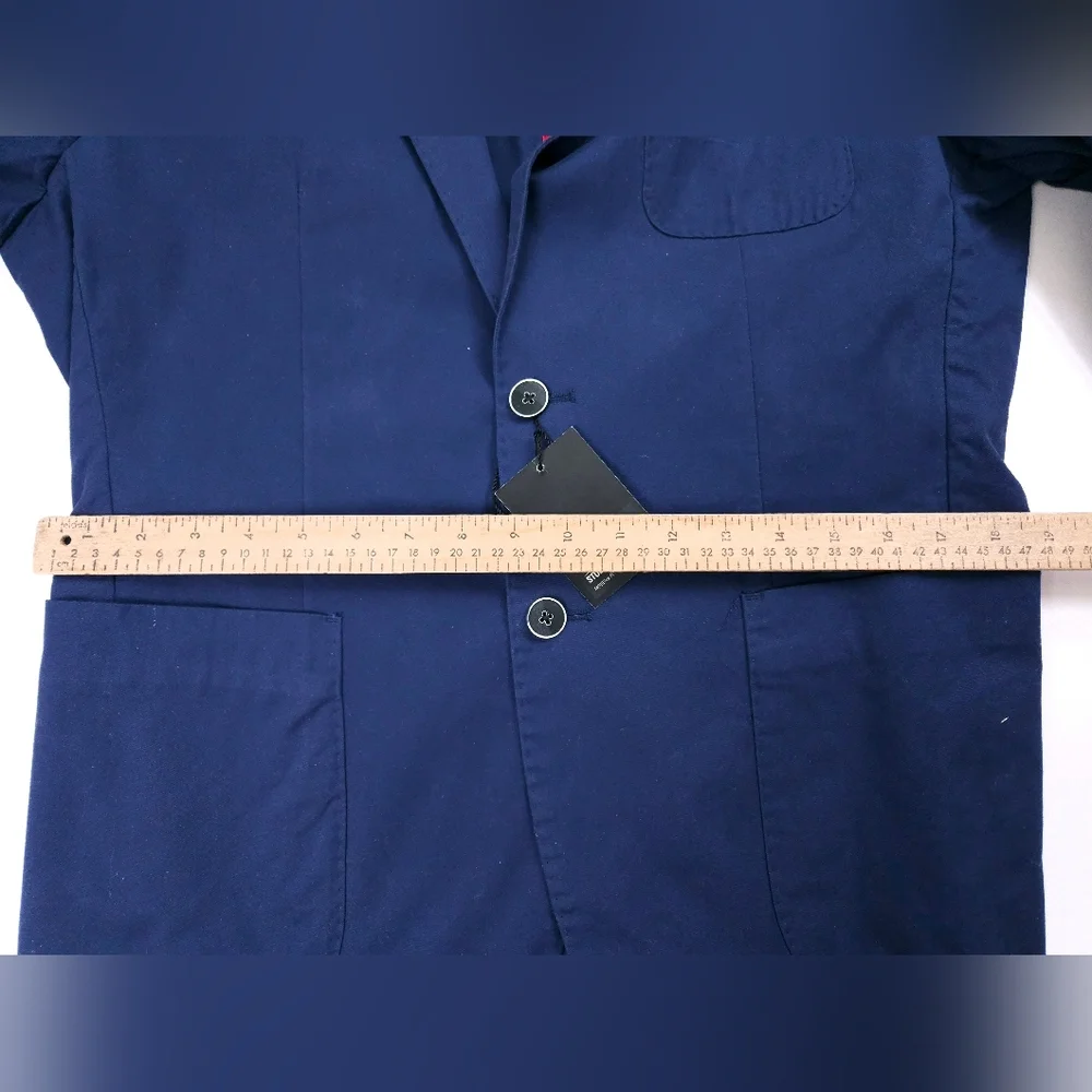 Riviera Red Men's Sport Coat Lightweight Summer Cotton Blazer Navy Blue 40 R NWT